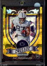 2021 Panini Prizm Draft Picks Collegiate #173 Pat Freiermuth Gold Ice