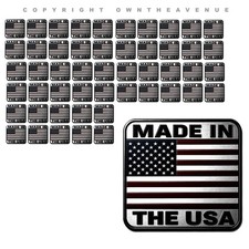 x50 Lot Pack Made In the USA American Flag Stickers Subdued 1" Inches Each