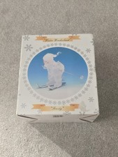 Winter Wonderland Frosty Skiing Frosted Glass Leonardo Collection Vintage Boxed