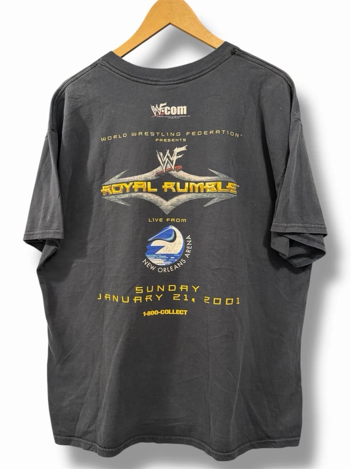 Vintage Rare WWF Royal Rumble 2001 Wrestling Event Pay Per View T Shirt WWE XL - Image 2 of 4