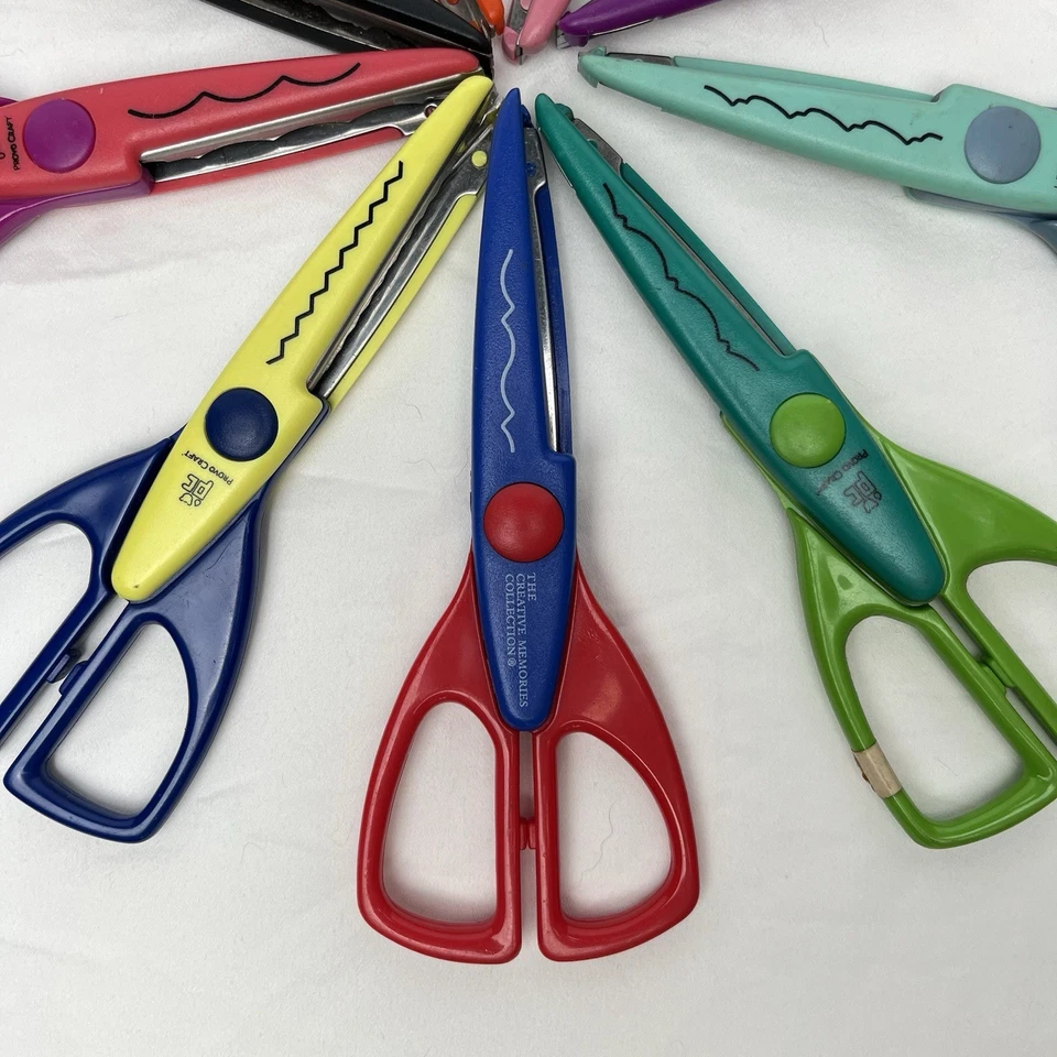 Provo Craft Paper Shapers Crafting Scissors Lot 9 Scrapbooking Decorative Edge - Image 4 of 4