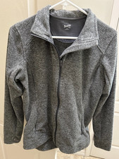 Duluth Trading Women's Gray Fleece Full Zip Jacket Medium