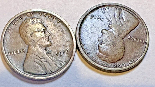 1916-P Lincoln Wheat 1c Pair ~ VG / Fine? ~ Get 1 Set Shown ~ BARGAIN ~ B67