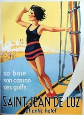 Affiche Poster Landes Béarn Pays Basque Aquitaine Pyrénées Saint Jean De Luz