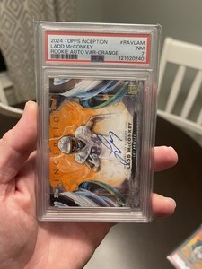 2024 Topps Inception -Rookie Autographs Ladd McConkey #RA-LM Orange /50 (AU, RC)