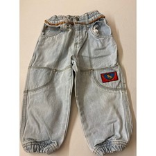 Vintage Little Levis Sport Jeans Light Wash Elastic Cuffs 3T Streetwear