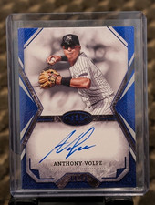 2025 Topps Tier One Anthony Volpe Talent Auto Blue Foil 44/75 New York Yankees