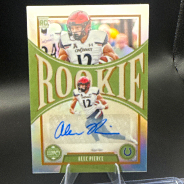 2022 Panini Legacy Alec Pierce Premium Penmanship Silver #197 RC Auto Colts