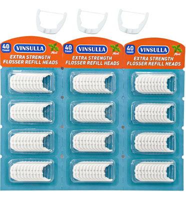 VINSULLA Flosser Refill Heads Compatible with Listerine Ultraclean Access Flosse