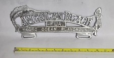 Vintage Cast Aluminum American Beach Topper Car Club Plaque Vintage Cast Aluminum American Beach Topper Car Club Plaque