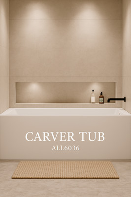 Carver Tubs-ALL6036- Alcove Bathtub w/ Chrome Drain/Overflow- Left Hand Drain