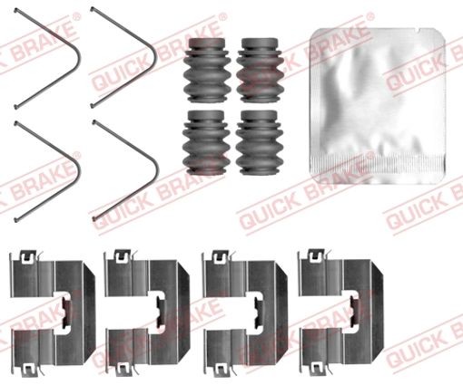 Fits QUICK BRAKE QB109-0165 Accessory Kit, disc brake pad QB109-0165 Brake pad