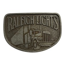 Vintage Trucking Raleigh Lights Cigarettes Belt Buckle