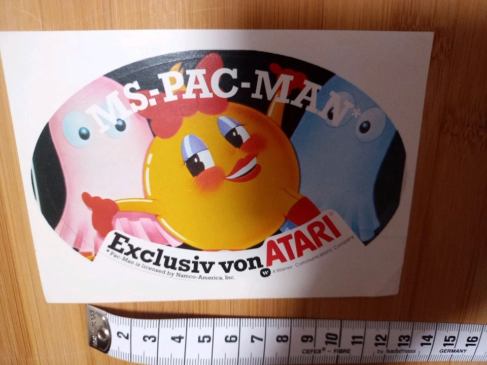 Retro Aufkleber MS.-Pac-Man Exclusiv Von ATARI - Bild 2 von 2