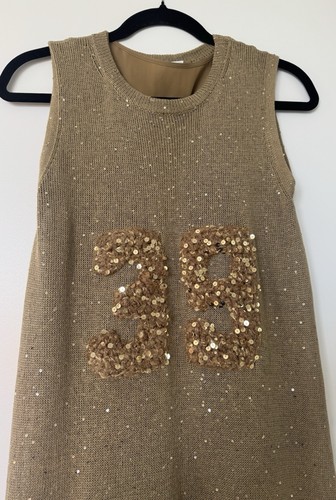 BRUNELLO CUCINELLI FABULOUS STYLISH SEQUIN KNIT ASYMMETRICAL DRESS, size S - Picture 1 of 17