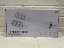 T3 AireBrush Duo Interchangeable Hot Air Blow Dry Brush - White