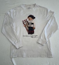 Polo Ralph Lauren Winter 🛷 Polo Bear Long Sleeve T-Shirt Sz L (14/16) youth
