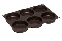 Lurch Flexiform Burgerbun Size L Ø10Cm 6Fach Silikon Braun