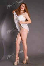 ✅Hot Photo Beauty Girl Panty Hose Long Legs Sweet Model Skirt 4×6 Sexy  Print