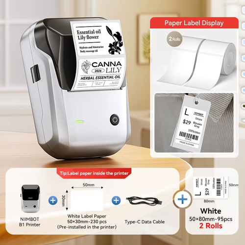 B1 stampante termica etichette wireless autoadesiva tascabile Bluetooth etichetta senza inchiostro M - Foto 23 di 39