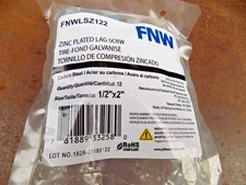 FNW 1/2 x 2 in. Carbon Steel Hex Head Lag Screw (12 Pack) ZINC PLATED FNWLSZ122