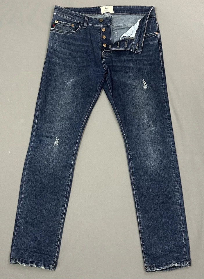 JEANS GUCCI BLACK CAT - SLIM FIT - JEANS AZUL - Masculino Tamanho 34" Cintura - Perna 31" - Imagem 3 de 4