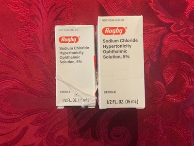 RUGBY Sodium Chloride  5% Eye SOLUTION 15 mL ( 5 pack ) MURO SOLUTION 1/25 Exp