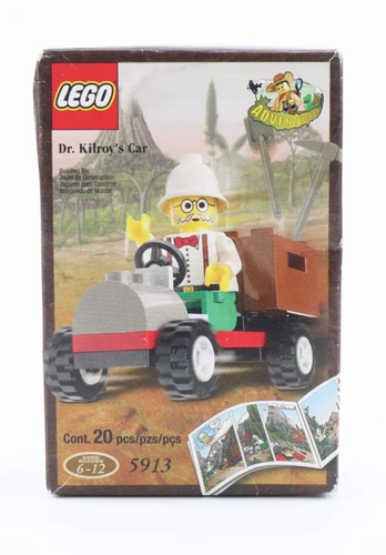 Lego 5913 Adventurers: Dino Island Dr Kilroy's Car Vtg New Sealed