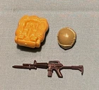 vintage G.I. GI JOE gijoe AIRBORNE WEAPONS PARTS LOT helmet backpack FREE SHIP