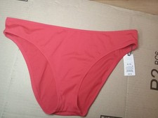 XL 16 Women's Ribbed Hipster Cheeky Bikini Bottom - Shade  Shore  Red