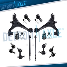 12pc Front Lower Control Arms Tie Rods Sway Bars Kit for 2001 - 2005 Honda Civic