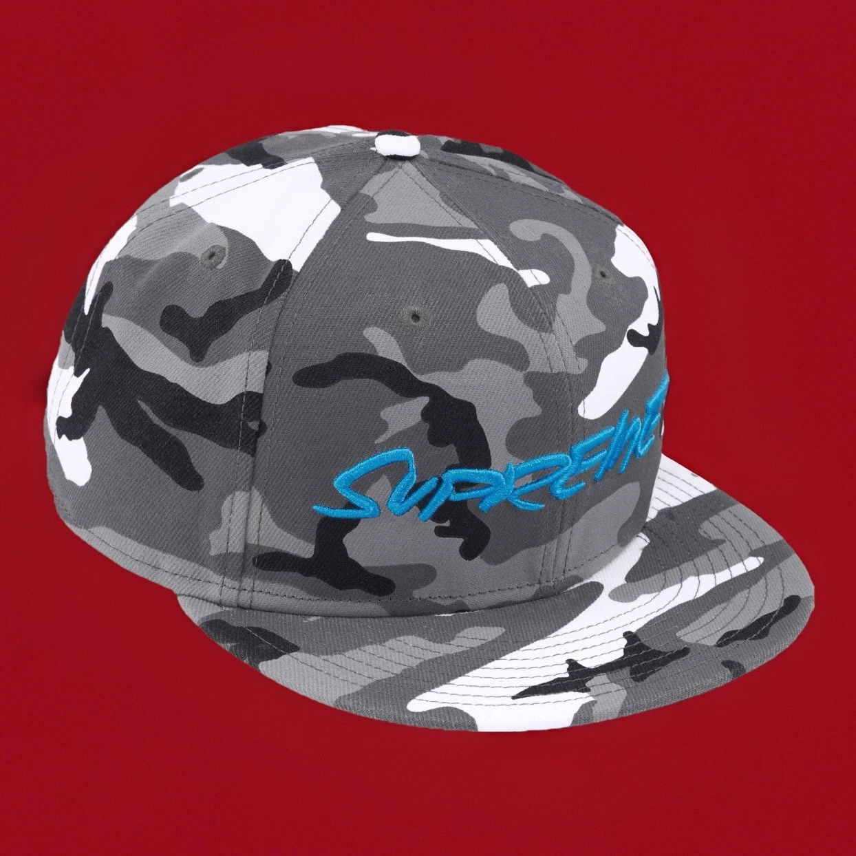 Chapeau ajusté SUPREME x FUTURA x NEW ERA • Immortal Beloved • Taille 7 1/2 • Camouflage neige