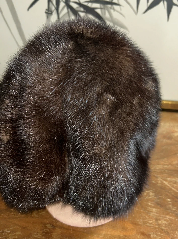 Saks Fifth Avenue Millinery Salon Mink Brown Bucket Hat One Size Vintage Hat Box Foto 4 de 4