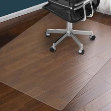 Clear Chair Mat for Hardwood Floor: 48" x 36" Plastic Office Chair Mats for H...