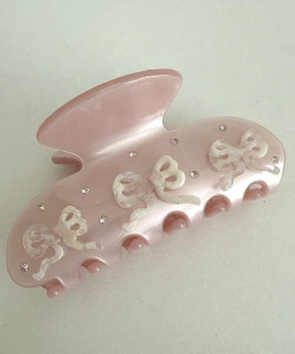 Emi Jay Sweetheart Hair Claw Clip Pink Pixie Hold & Style