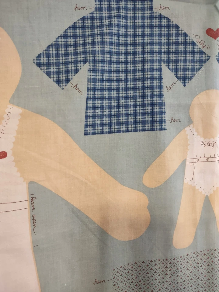 Panel de tela de algodón para muñeca Samantha and Polly de Joan Kessler Concord Foto 3 de 4