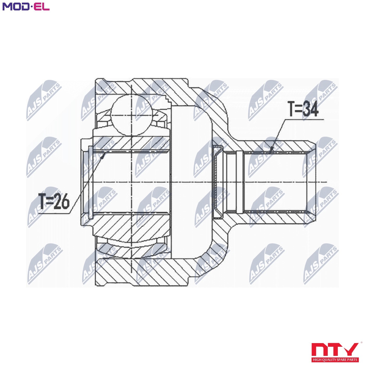 JOINT KIT DRIVE SHAFT NPW-PL-084 FOR OPEL ASTRA/GTC MERIVA/B/MPV 1.7L 4cyl