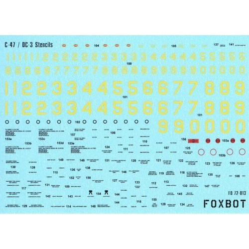Foxbot 72-013 Scale 1:72 Decal Technical inscriptions of C-47/DC-3 for model kit - Bild 16 von 24