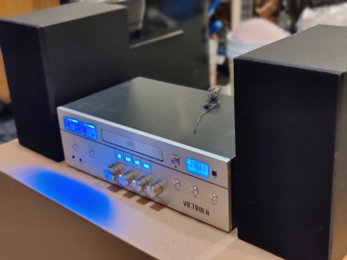 Victrola Hi-Fi Bluetooth CD Stereo System Model ITCDS-5001 SLV ***Mint Used*** - Picture 2 of 12