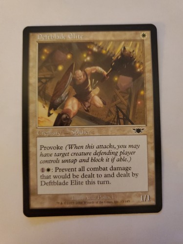 MTG Magic The Gathering Card Deft Blade Elite Creature Soldier White Legions