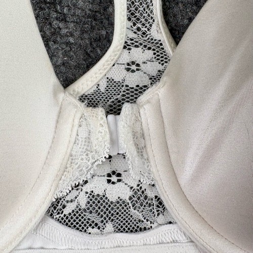 Maidenform Bra Womens 38C Lace White One Fab Fit Underwire T shirt Razorback - Picture 2 of 11