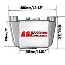 Universal Aluminum Water To Air Intercooler 3.5 In Out Liquid 19.13x 12.7x 4