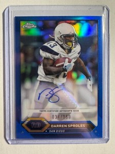 K305,865 - 2023 Topps Composite Chrome Auto Blue #TCADS Darren Sproles #/150