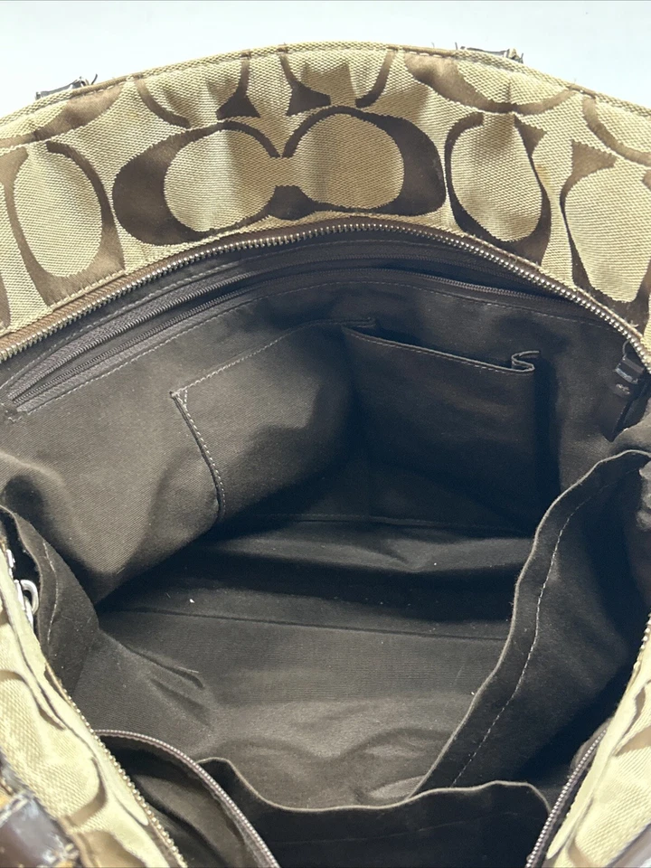 COACH Signature F17443 Brown Diaper Bag Shoulder Weekend Tote With Changing Mat - Image 4 of 4