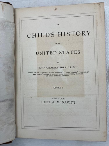 1872 CHILD'S HISTORY OF THE US Vol 1 by John G Shea Loaded w ENGRAVINGS - Picture 4 of 11