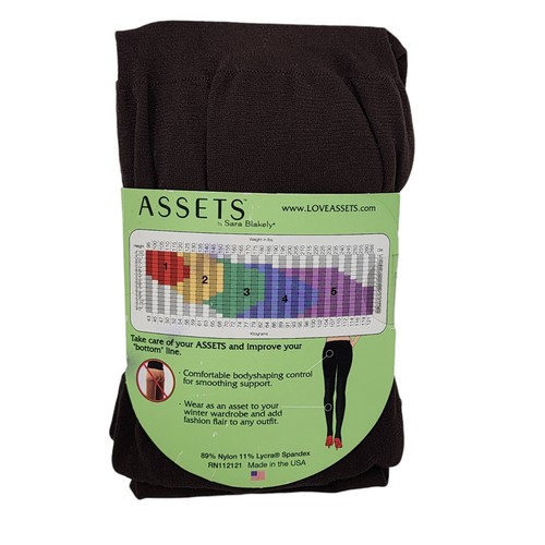Assets by Sara Blakely tolle Strumpfhose figurformend braun Style 158 Größe 5 - Bild 3 von 7