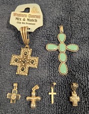 Lot of 6 Cross Pendant / Charms