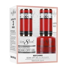 Cre8tion 01- 120 Soak Off Gel Polish & Matching Nail Lacquer * Pick your colors*