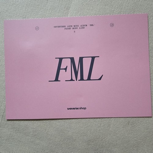 SIEBZEHN 10. Album ""FML"" WEVERSE SHOP BENEFIT FOTOKARTE & K-POP - Bild 57 von 57