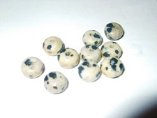 - Pietre Dure Forate - rondella sfacettata - DIASPRO DALMATA 10 pz